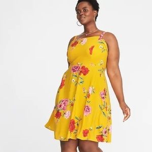 NWT Old Navy Yellow Floral Cami Dress